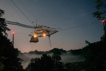 Radiotelescopio de Arecibo, al norte de Puerto Rico.