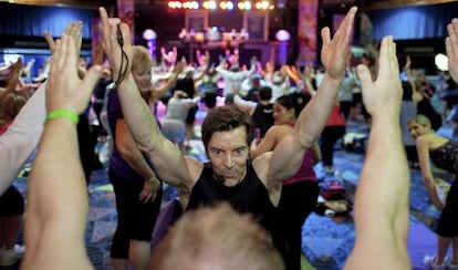 Tony Horton en un entrenamiento en Wallingford, Connecticut