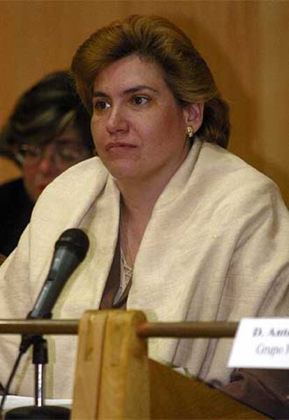 Inmaculada Larrinaga, en un pleno.