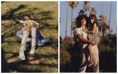 A la izquierda, “Zariya en Los Ángeles”. A la derecha, “Jordan y Poppy en Los Ángeles”.