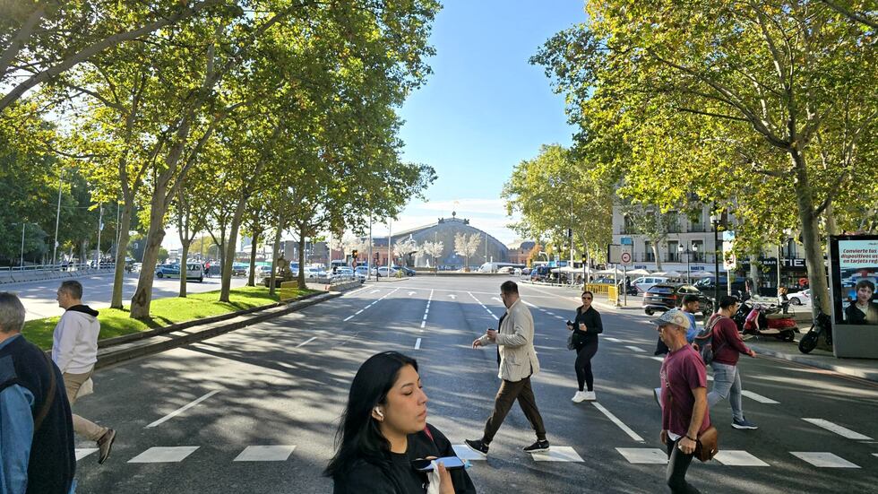 El Paseo del Prado, en Madrid, antes de la manifestación.