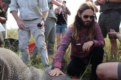 El actor Jared Leto, que se une a la lucha contra la caza furtiva de animales en peligro de extinción en África y Asia.