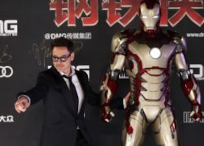 Robert Downey Jr., portagonista de Iron Man 3.