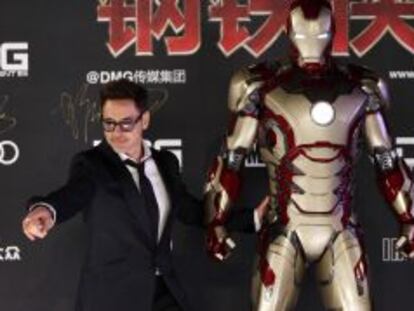 Robert Downey Jr., portagonista de Iron Man 3.