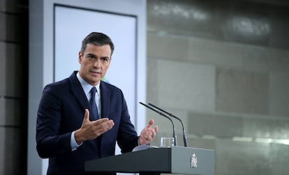 Pedro Sánchez, this tuesday in Moncloa.