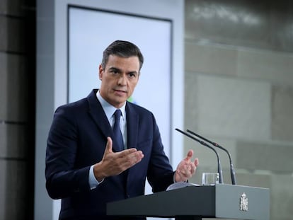 Pedro Sánchez, this tuesday in Moncloa.