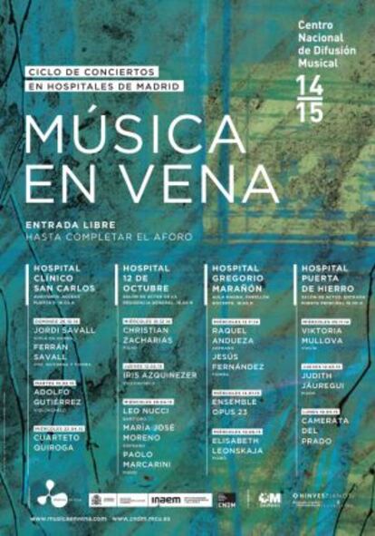 Programación del ciclo Música en vena.