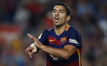 El davanter del Bar&ccedil;a Luis Su&aacute;rez. 