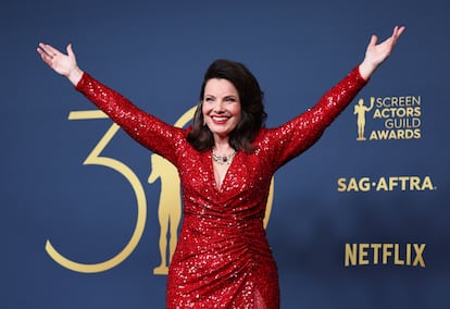 La actriz y presidenta de SAG-AFTRA, Fran Drescher, en los 30º premios de la Unión de actores.