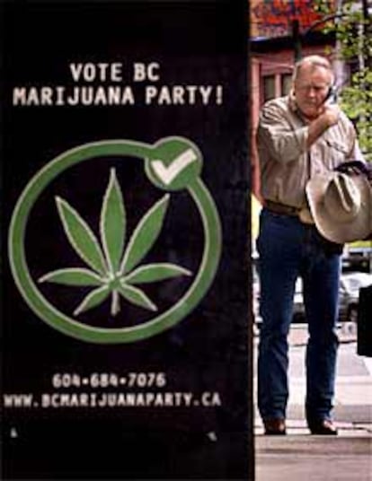 Propaganda electoral del Partido Marihuana de Canadá el pasado mayo.