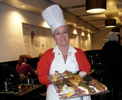 Ida Davidsen en el restaurante que lleva su nombre en Store Kongensgade.