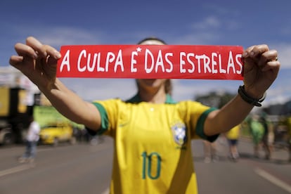 Manifestante em Brasília.