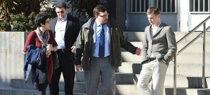Varios acusados, tras la primera sesión del juicio en Córdoba por las supuestas agresiones en la Mezquita.