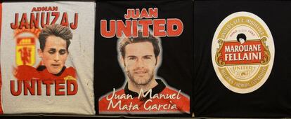 Camisetas a la venta con el rostro de Mata.