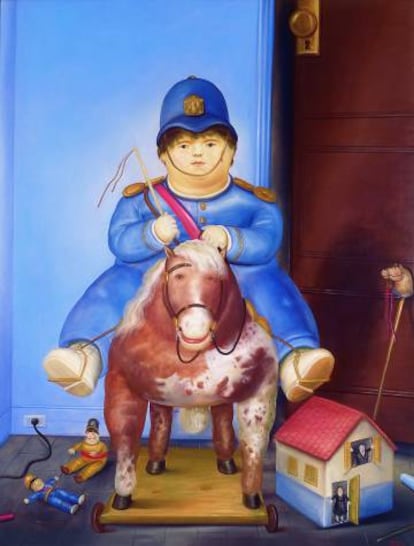 'Pedrito a caballo', exhibida en el Museo de Antioquia.