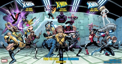 Imagen promocional de la nueva etapa de los X-Men en los cómics de Marvel, 'From the Ashes', dibujada por Ryan Stegman.