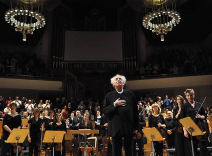Philippe Herreweghe, en el Auditorio Nacional, durante el concierto.