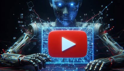 Logo YouTube con imagen IA