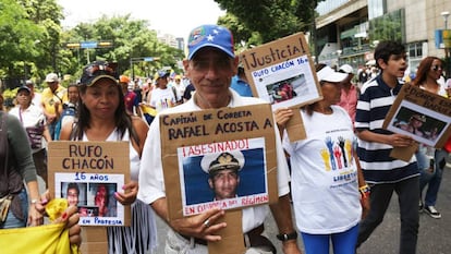 Venezuela: Protesta por la muerte del capitán Rafael Acosta Arévalo