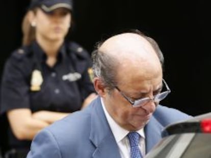 El auditor de Gowex Jos&eacute; Antonio D&iacute;az, al acudir a declarar ante el juez Santiago Pedraz.