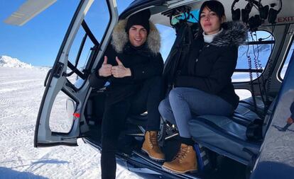 Cristiano Ronaldo y Georgina Rodr&iacute;guez en Islandia.