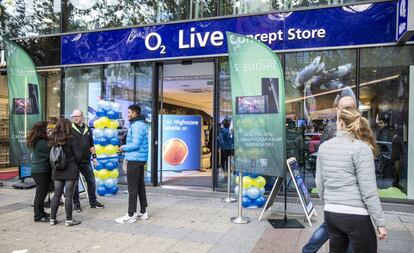 Una tienda de O2 (Telefónica Deutschland) en Berlín.