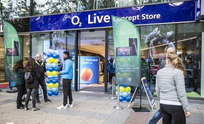 Una tienda de O2 (Telefónica Deutschland) en Berlín. 