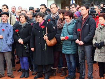 Un momento del homenaje a Brouard y Muguruza en Bilbao.