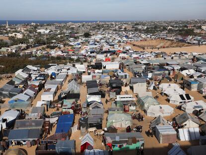 Campo de refugiados palestinos en Rafah, en el sur de Gaza, el 8 de enero de 2024.