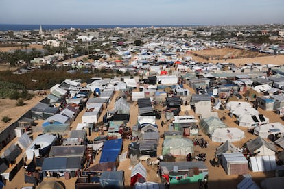 Campo de refugiados palestinos en Rafah, en el sur de Gaza, el 8 de enero de 2024.