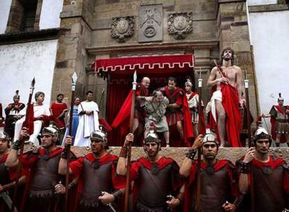 Una de las escenas de la Pasión viviente de Balmaseda, en la celebración del año pasado.