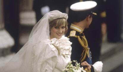 Diana de Gales, el d&iacute;a de su boda con Carlos de Inglaterra, el 29 de julio de 1981.