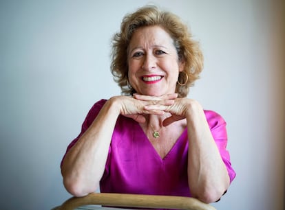 La escritora, la pasada semana en Madrid.