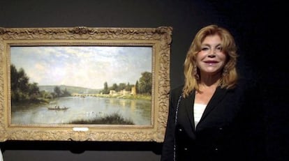 La baronesa Carmen Thyssen-Bornemisza, durante la inauguración de Lleida.