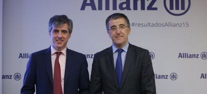 Iv&aacute;n de la Sota, Consejero Delegado (CEO) de Allianz para la Regi&oacute;n IberoLATAM, y a la derecha de la fotograf&iacute;a Jos&eacute; Luis Ferr&eacute;, Consejero Delegado (CEO) de Allianz Seguros.