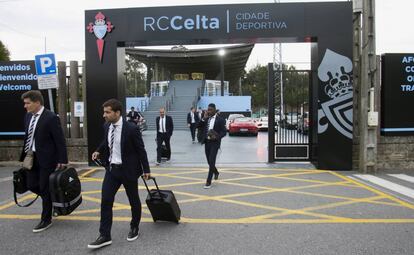 Los futbolistas del Celta salen de su ciudad deportiva para desplarse hasta B&eacute;lgica.