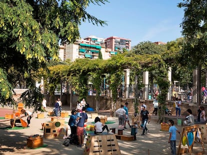 Fiesta en la Ludoteca de Ca l'Arnó en el Parque de Sant Martí.