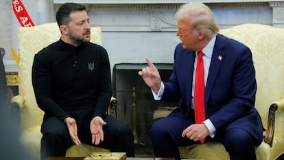 Momentos de tensión entre el presidente ucranio, Volodímir Zelenski, y el presidente estadounidense, Donald Trump, durante su reunión en el Despacho Oval de la Casa Blanca.