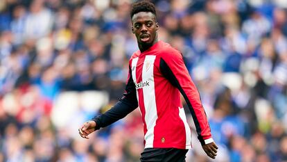 Iñaki Williams, en el Espanyol-Athletic de Liga donde sufrió insultos racistas.