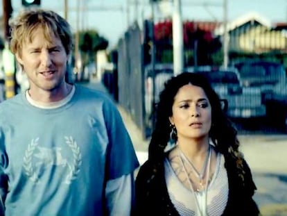 Owen Wilson y Salma Hayek, en 'Bliss'.