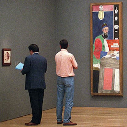 <i>El orientalista,</i> de Kitaj, en el Museo de Bellas Artes de Bilbao.