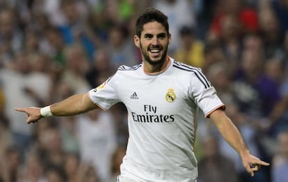 Isco, tras marcar al Getafe. 