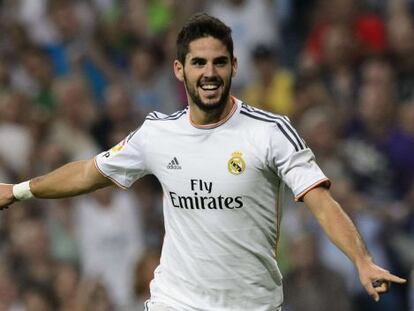 Isco, tras marcar al Getafe. 