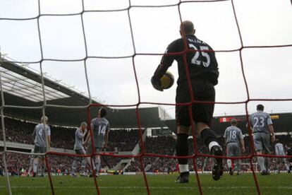 Imagen de un partido de la 'Premier League' de la temporada pasada.