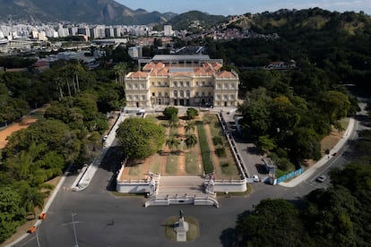 La sede del Museo Nacional de Brasil, en Río de Janeiro, fotografiada este lunes. 