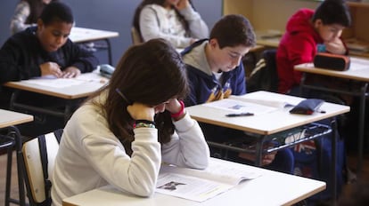 Alumnos de Primaria de un colegio de Madrid.