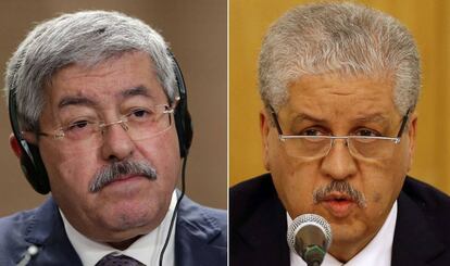 Dos imágenes de Ahmed Ouyahia, a la izquierda, y Abdelmalek Sellal.