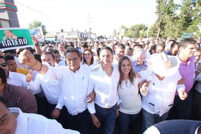 El Frente por la dignidad de Coahuila en la manifestación del martes.