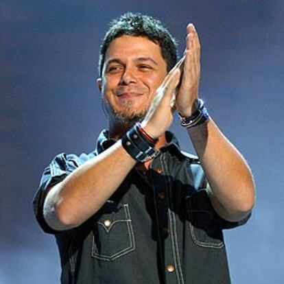 Alejandro Sanz, el pasado viernes, durante el concierto inaugural de su gira española en A Coruña.