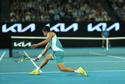 Alcaraz y Djokovic, el 21 de enero en Melbourne.